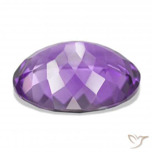 Améthyste Violet foncé naturelle ovale, 17.00 ct, IF