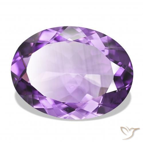 Améthyste Violet moyen naturelle ovale, 14.63 ct, IF