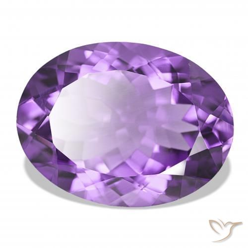 Améthyste Violet foncé naturelle ovale, 15.69 ct, IF
