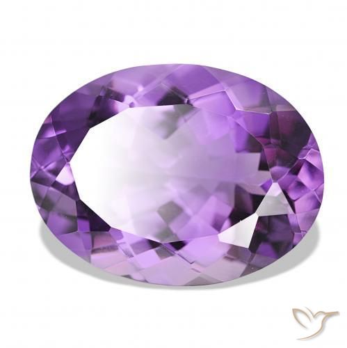 Améthyste Violet intense naturelle ovale, 16.80 ct, IF