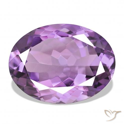 Améthyste Medium Light Purplish-Violet naturelle ovale, 16.10 ct, IF