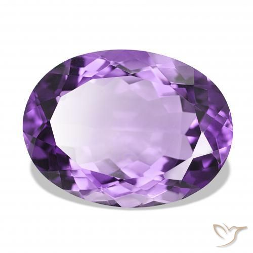 Améthyste Violet vif naturelle ovale, 16.40 ct, IF