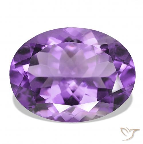 Améthyste Pourpre violacé profond naturelle ovale, 17.42 ct, IF