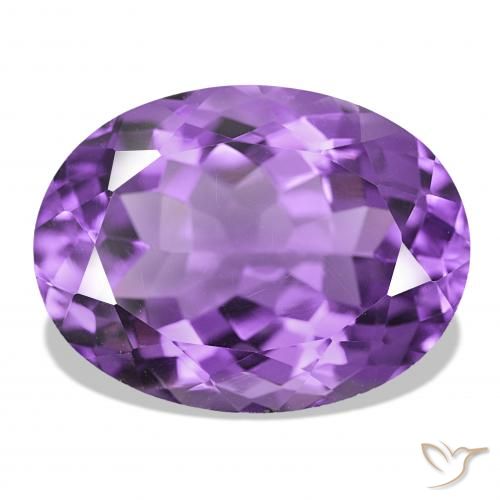 Améthyste Violet intense naturelle ovale, 17.99 ct, IF