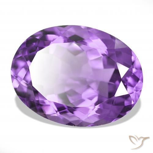 Améthyste Violet intense naturelle ovale, 17.99 ct, IF