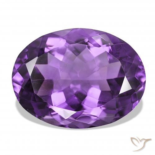 Améthyste Violet intense naturelle ovale, 17.26 ct, IF