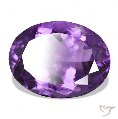 Améthyste Violet intense naturelle ovale, 17.26 ct, IF