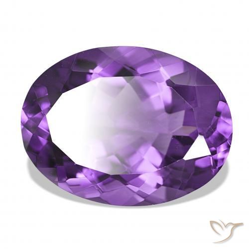 Améthyste Medium Dark-Violet naturelle ovale, 17.08 ct, IF