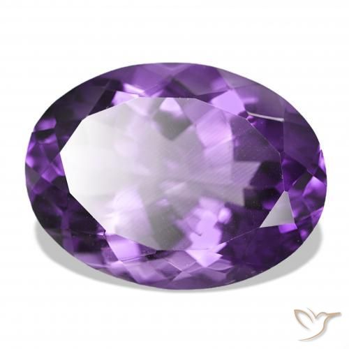 Améthyste Violet vif naturelle ovale, 16.87 ct, IF