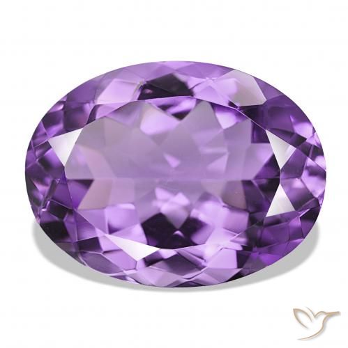 Améthyste Violet foncé naturelle ovale, 17.34 ct, IF