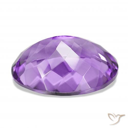 Améthyste Violet foncé naturelle ovale, 17.34 ct, IF