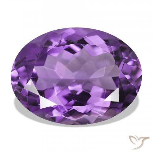Améthyste Violet intense naturelle ovale, 17.08 ct, VVS-VS