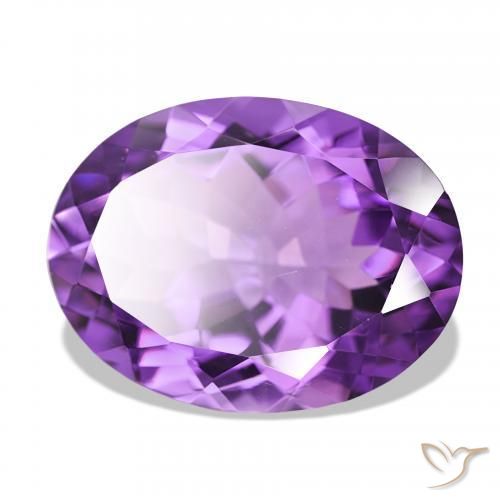 Améthyste Violet intense naturelle ovale, 16.47 ct, IF