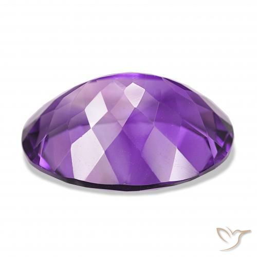 Améthyste Violet moyen naturelle ovale, 16.61 ct, IF