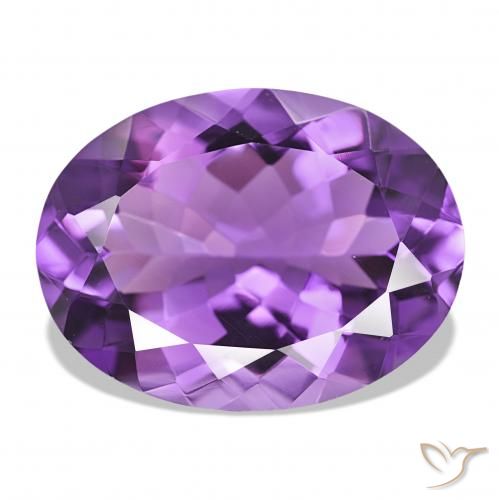 Améthyste Violet vif naturelle ovale, 14.45 ct, IF