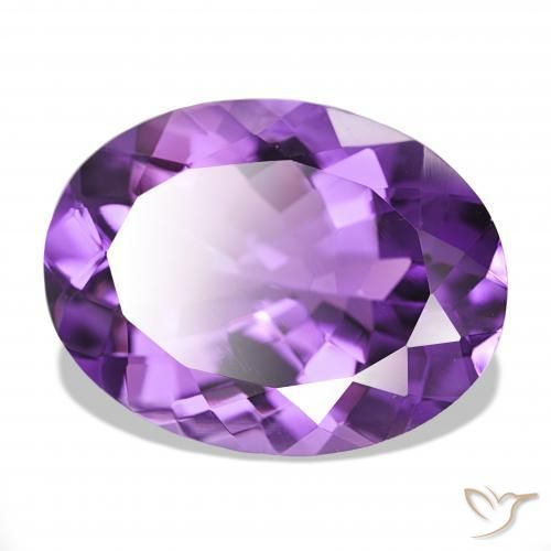 Améthyste Violet vif naturelle ovale, 14.45 ct, IF
