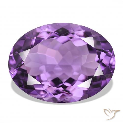 Améthyste Violet intense naturelle ovale, 17.56 ct, IF