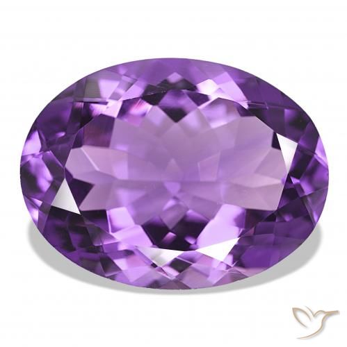 Améthyste Violet vif naturelle ovale, 15.68 ct, IF