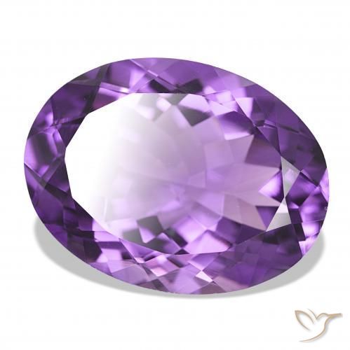 Améthyste Violet vif naturelle ovale, 15.68 ct, IF