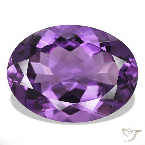 Améthyste Violet moyen naturelle ovale, 16.27 ct, IF