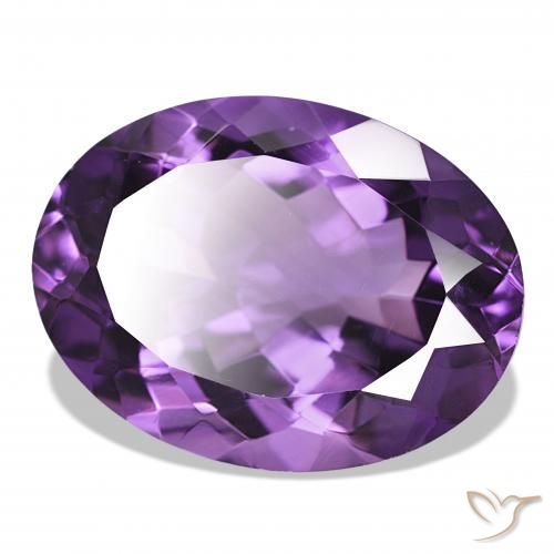 Améthyste Violet moyen naturelle ovale, 16.27 ct, IF