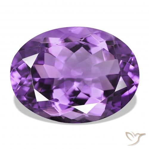 Améthyste Violet intense naturelle ovale, 17.07 ct, IF