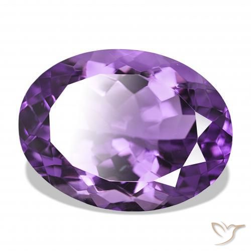 Améthyste Violet intense naturelle ovale, 17.07 ct, IF