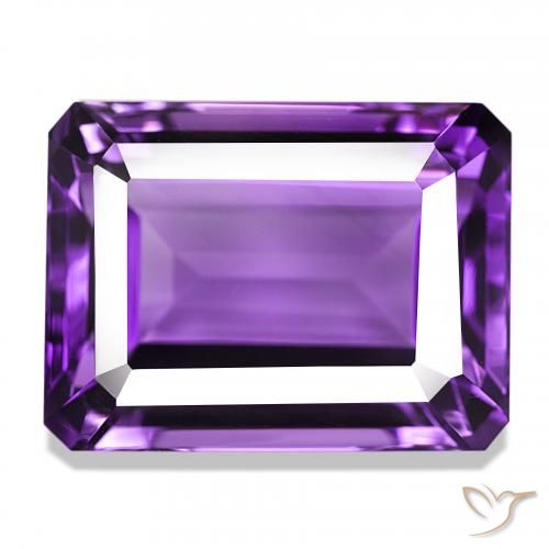 Améthyste Violet intense naturelle Octogone / coupe Émeraude, 25.63 ct, VVS