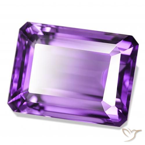 Améthyste Violet intense naturelle Octogone / coupe Émeraude, 25.63 ct, VVS
