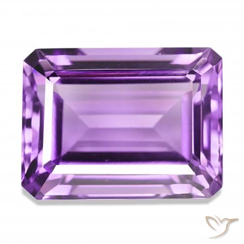 Améthyste Violet rosé foncé naturelle Octogone / coupe Émeraude, 23.81 ct, VVS