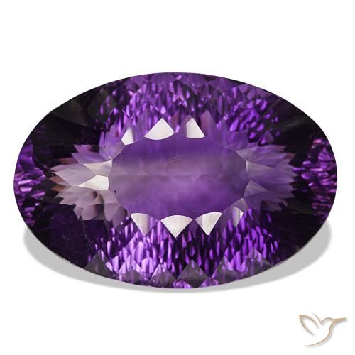 Améthyste Violet moyen naturelle Coupe ovale, 145.65 ct, IF