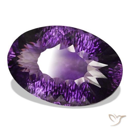 Améthyste Violet moyen naturelle Coupe ovale, 145.65 ct, IF