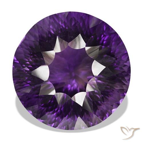 Améthyste Violet moyen naturelle Coupe roude, 140.14 ct, VVS