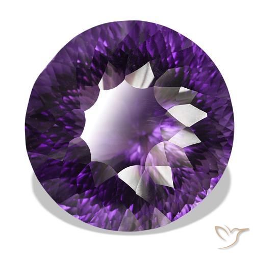 Améthyste Violet moyen naturelle Coupe roude, 140.14 ct, VVS