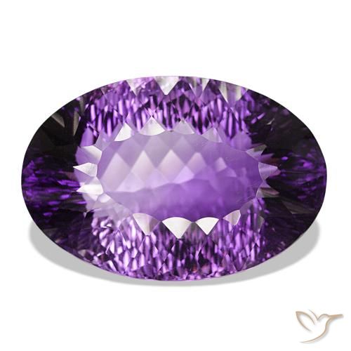 Améthyste Violet moyen naturelle Coupe ovale, 147.86 ct, VVS