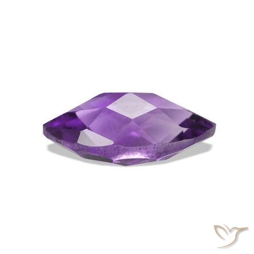 Améthyste Violet moyen naturelle Marquise, 0.65 ct, VVS