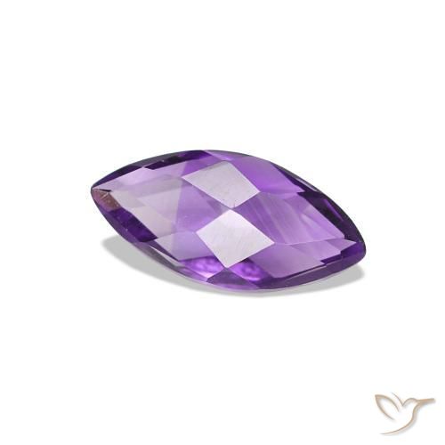 Améthyste Violet intense naturelle Marquise, 0.54 ct, VVS
