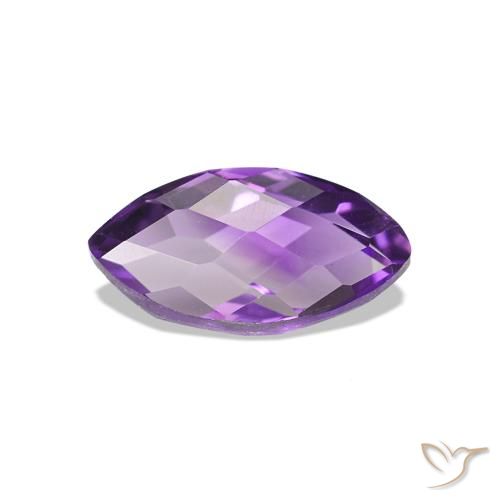 Améthyste Violet intense naturelle Marquise, 0.66 ct, VVS