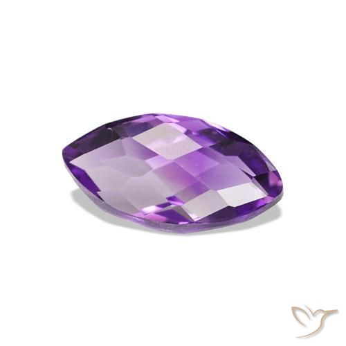 Améthyste Violet intense naturelle Marquise, 0.66 ct, VVS