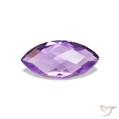 Améthyste Violet moyen naturelle Marquise, 0.59 ct, VVS