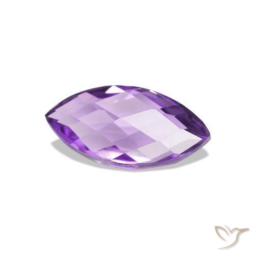 Améthyste Violet moyen naturelle Marquise, 0.59 ct, VVS