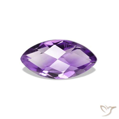 Améthyste Violet moyen naturelle Marquise, 0.67 ct, VVS