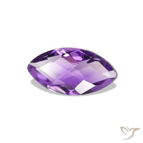 Améthyste Violet moyen naturelle Marquise, 0.67 ct, VVS