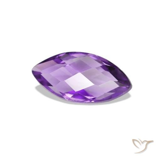 Améthyste Violet moyen naturelle Marquise, 0.56 ct, VVS