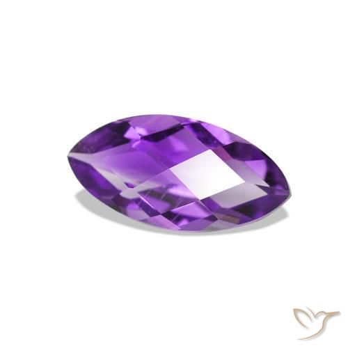 Améthyste Violet moyen naturelle Marquise, 0.54 ct, VVS