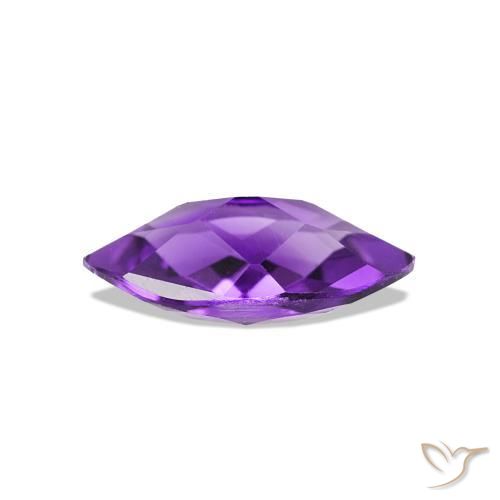 Améthyste Violet moyen naturelle Marquise, 0.54 ct, VVS