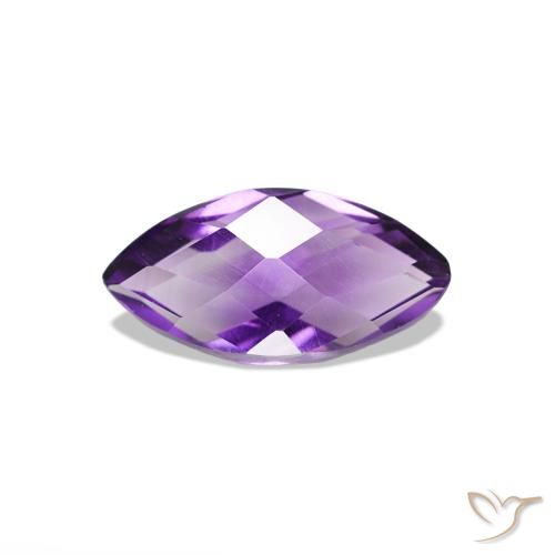 Améthyste Violet intense naturelle Marquise, 0.53 ct, VS-SI