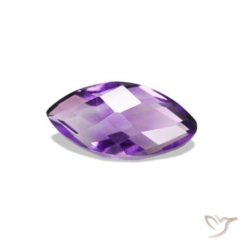 Améthyste Violet intense naturelle Marquise, 0.53 ct, VS-SI