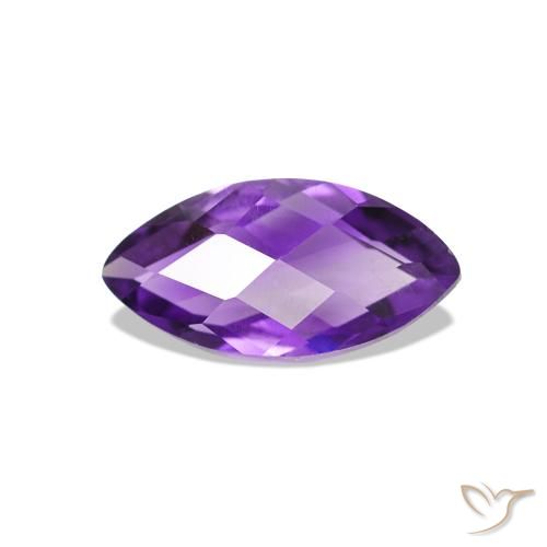 Améthyste Violet vif naturelle Marquise, 0.58 ct, VVS-VS