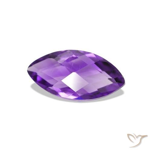 Améthyste Violet vif naturelle Marquise, 0.58 ct, VVS-VS